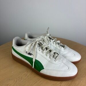 Puma 9-T SL Trainer White / Green Gum Sneaker Men's 10 Retro Colorful Lifestyle